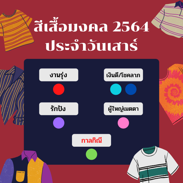 สีเสื้อมงคลประจำวันเสาร์