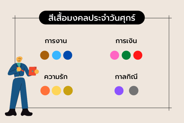 สีเสื้อมงคลประจำวันศุกร์