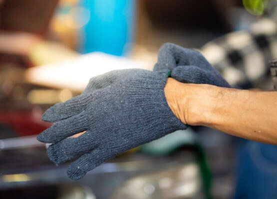 ถุงมือผ้า ถุงมือผ้าถัก cloth gloves fabric cloth