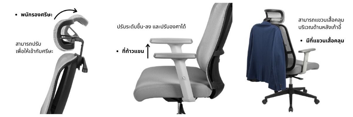เก้าอี้สุขภาพ_เฟอร์ราเดค_Hana_OfficeMate_1