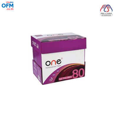 OFM-กระดาษถ่ายเอกสาร A4 80แกรม 500แผ่น (แพ็ค5รีม) ONE