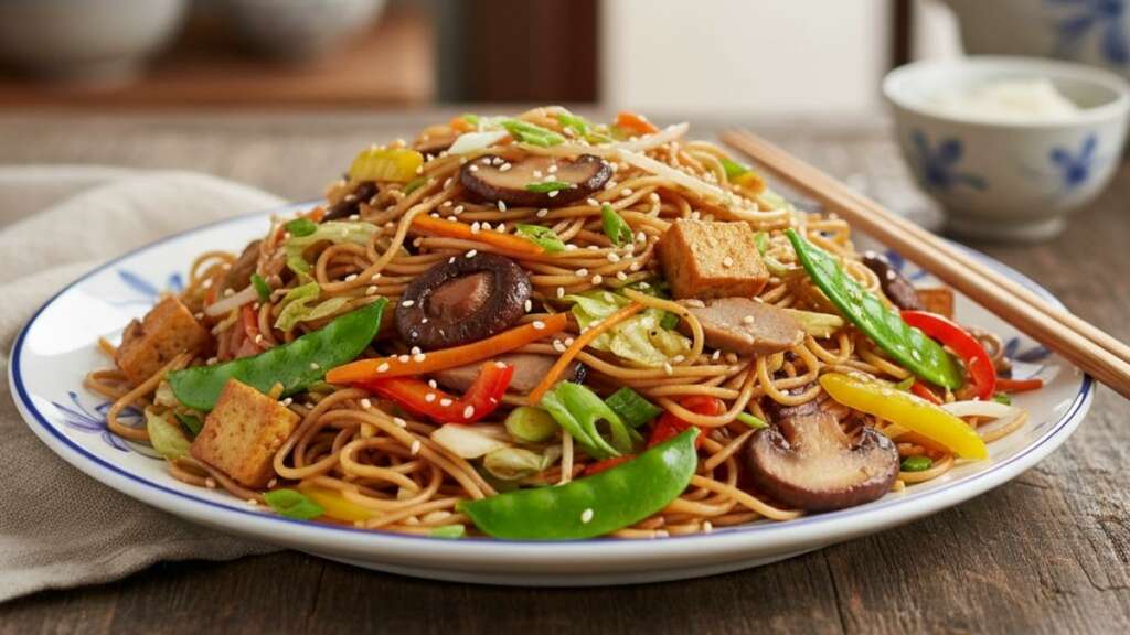 vegetarian-fried-mi-sua อาหารเจ ผัดหมี่ซั่วเจ