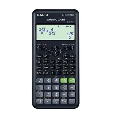 เครื่องคิดเลขวิทยาศาสตร์ casio fx-350es plus-2 สีดำ
