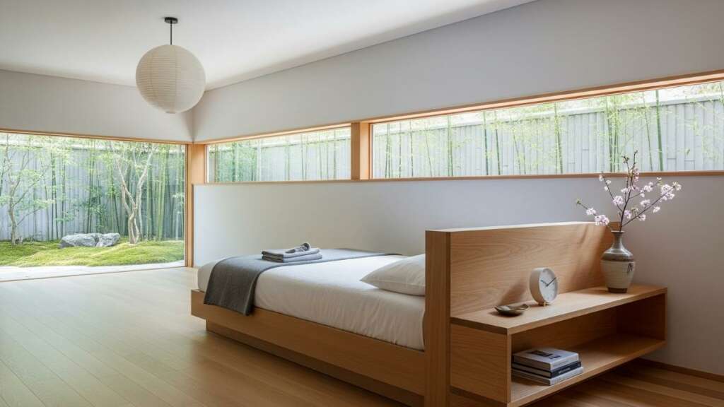 minimal-built-in-bed แต่งบ้านสไตล์มินิมอล เตียงบิวท์อิน