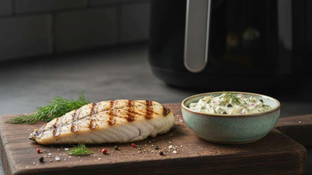 grilled-dory-steak เมนูหม้อทอดไร้น้ำมัน สเต็กปลาดอรี่ย่าง