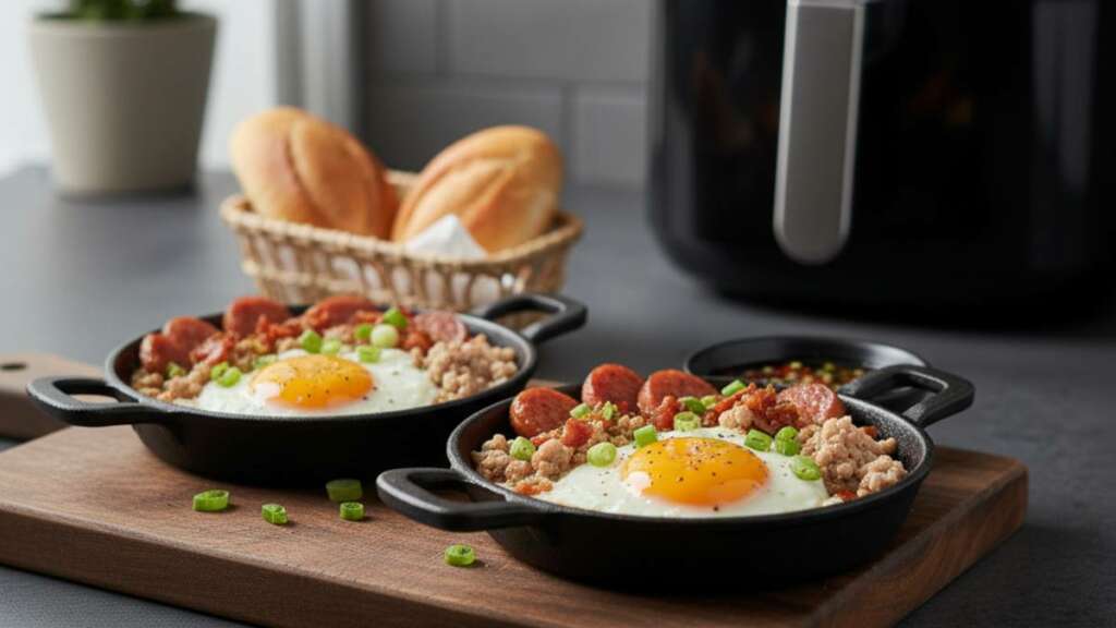 pan-fried-egg เมนูหม้อทอดไร้น้ำมัน ไข่กะทะ