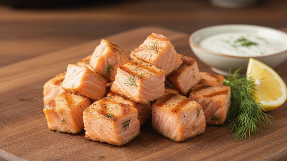 salmon-grill เมนูหม้อทอดไร้น้ำมัน แซลม่อนย่างเนื้อแน่น