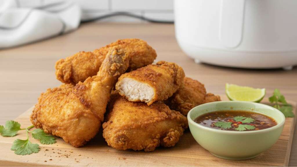 grilled-crispy-chicken เมนูหม้อทอดไร้น้ำมัน ไก่ทอดหนังกรอบนุ่ม