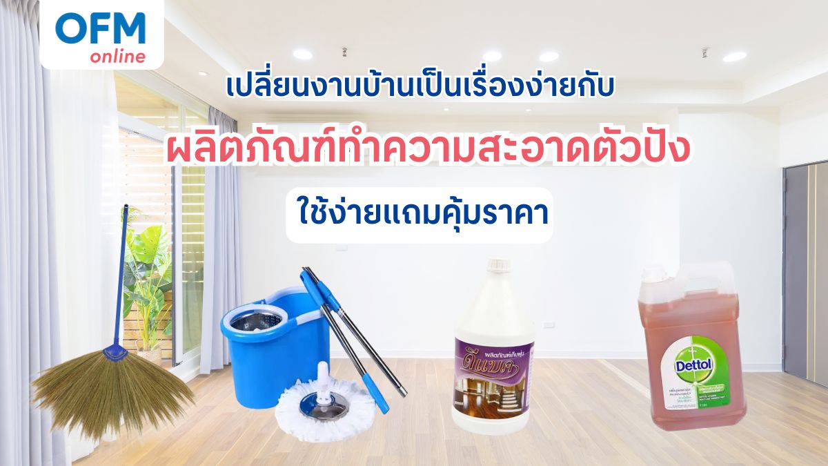 ผลิตภัณฑ์ทำความสะอาด เปลี่ยนงานบ้านเป็นเรื่องง่าย