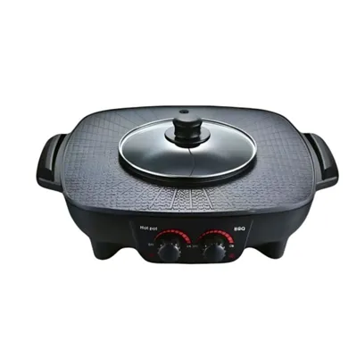 electric-grill-myhome-sk3101-black MY HOME เตาปิ้งย่าง+หม้อต้ม2ซุป รุ่น SK-3101