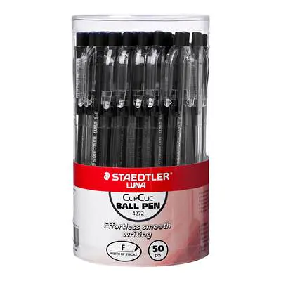 STAEDTLER ปากกาลูกลื่น รุ่น Luna Ball 4272 สีดำ ขนาด 0.7 มม. (50ด้าม)