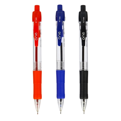 ONE ปากกาหมึกเจล รุ่น TB110202 หมึกคละสี 0.7 มม. แพ็ค 3 ด้าม
