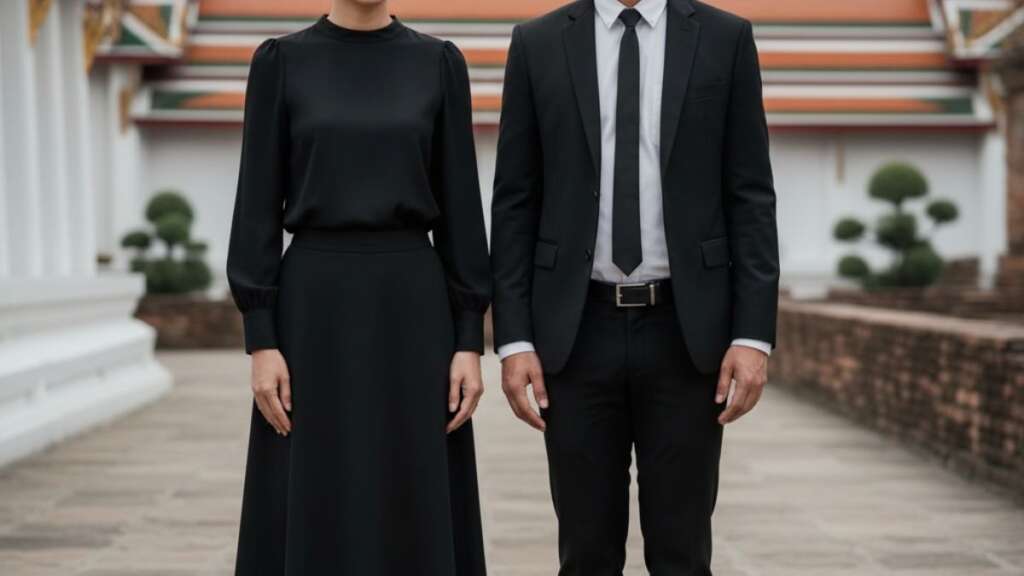 mourning-dress-code-queen-funeral-tribute การแต่งกายไว้ทุกข์พระพันปีหลวง ถวายสักการะพระบรมศพ