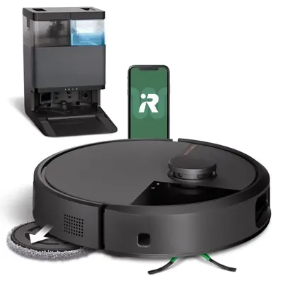 เครื่องใช้ไฟฟ้า ai-IROBOT หุ่นยนต์ดูดฝุ่นและถูพื้น รุ่น Roomba Plus 505 Combo พร้อมแท่นชาร์จ