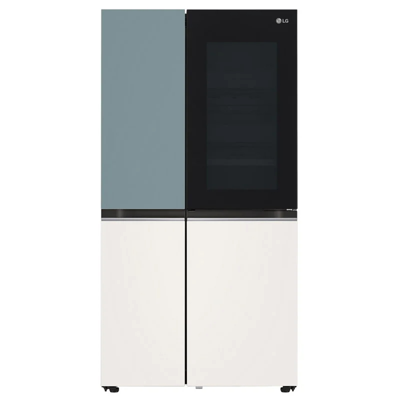 เครื่องใช้ไฟฟ้า AI  LG ตู้เย็น ไซด์ บาย ไซด์ 23.1 คิว Inverter สีมิ้น-เบจ รุ่น GC-Q257CMFW.ATEPLMT