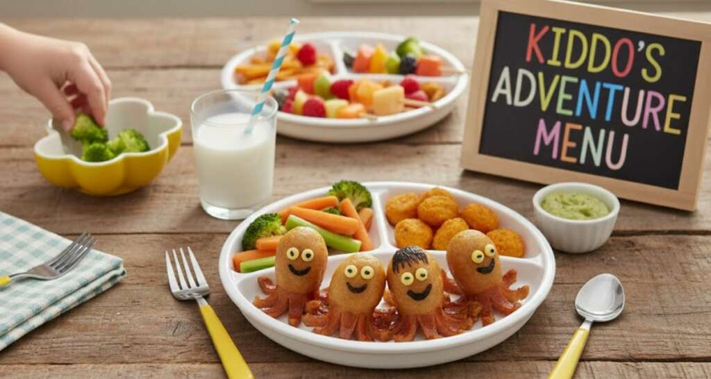 อาหารปาร์ตี้เด็ก ไส้กรอกปลาหมึก