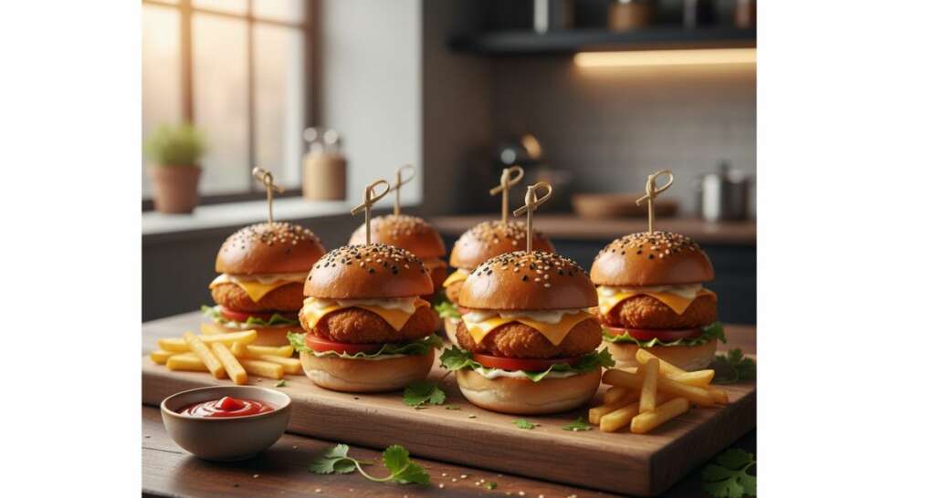 อาหารปาร์ตี้เด็ก มินิเบอร์เกอร์ไก่