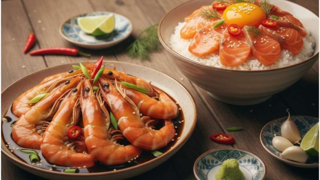menu-family-party-Soy-Sauce-Marinated-Shrimp เมนูปาร์ตี้ครอบครัว เมนูดองซีอิ๊ว