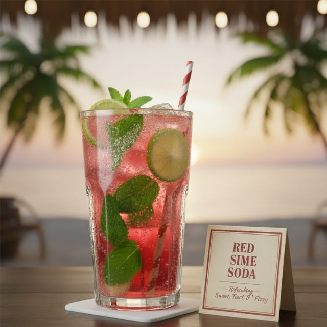 สูตรม็อกเทล น้ำแดงมะนาวโซดา