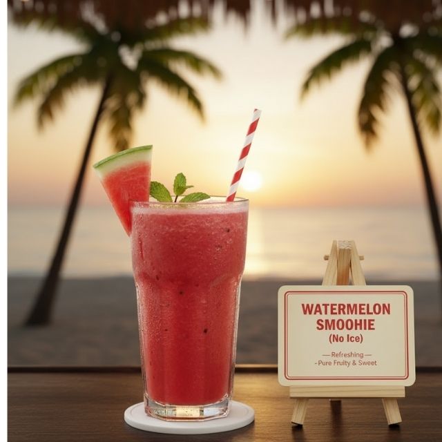 สูตรม็อกเทล น้ำแตงโมปั่น ไร้น้ำแข็ง