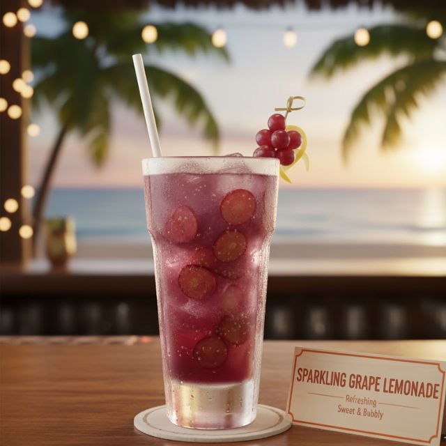 สูตรม็อกเทล SPARKLING GRAPE LEMONADE