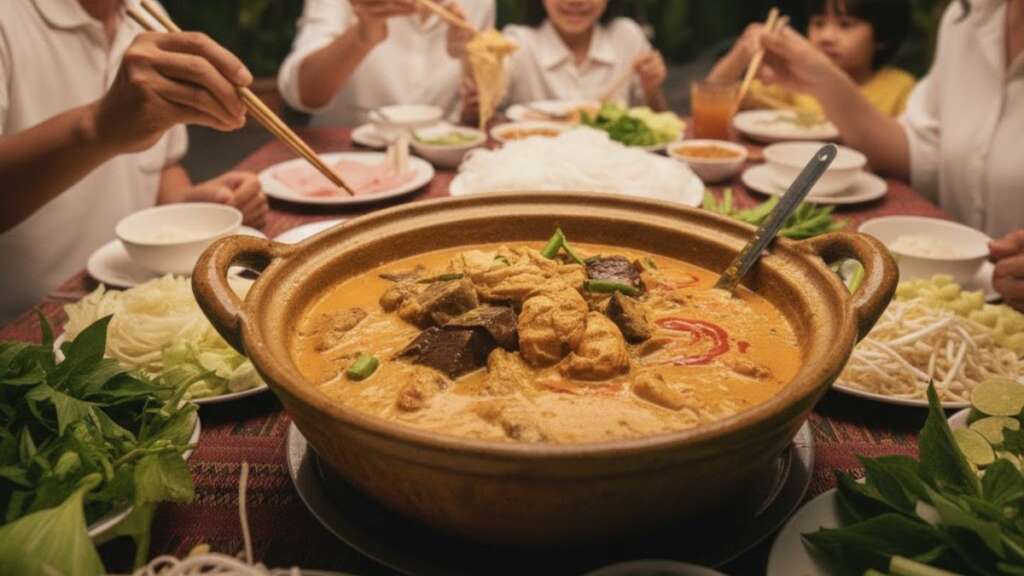 menu-family-party-Thai-rice-noodles เมนูปาร์ตี้ครอบครัว ขนมจีน