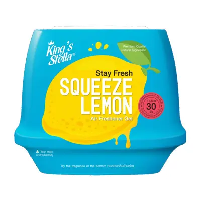 air-freshener-kings-stella-stayfresh-squeeze-lemon KINGS STELLA สเตย์เฟรช แอร์ เฟรชเชนเนอร์ สควีชเลมอน 180 กรัม