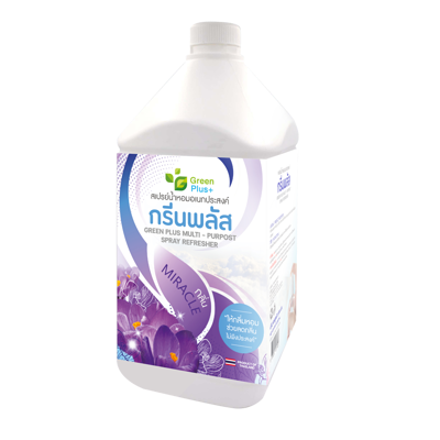 air-freshener-green-plus-miracle-scent GREEN PLUS น้ำหอมปรับอากาศ สูตรน้ำ (สีม่วง-กลิ่นมิราเคิล) ขนาด 3,800 มล.