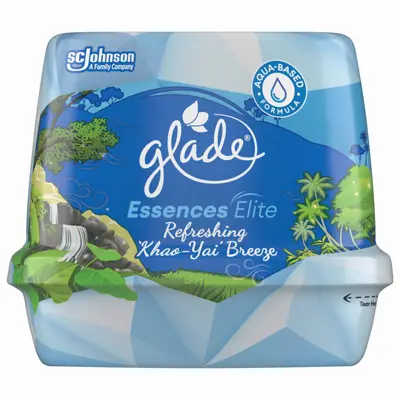 air-freshener-essences-elite-khao-yai-breeze GLADE เอสเซ้น อีลีท เจล กลิ่นเขาใหญ่ บรีซ ขนาด 180 กรัม