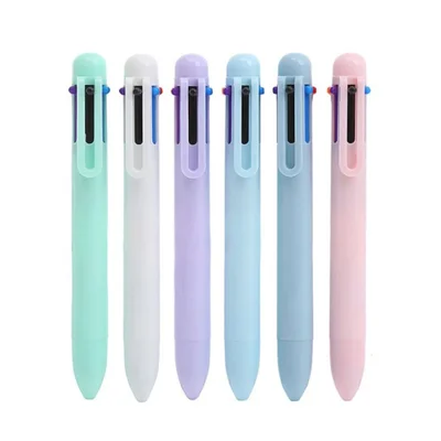 plastic-pen-1.0mm-6color ปากกาพลาสติก หัว 1.0MM หมึก 6 สี (ผลิตขั้นต่ำ 300 ด้าม)