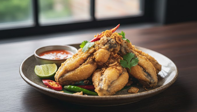 easy-menu-for-party-fried-frog-with-garlic-and-pepper เมนูปาร์ตี้ง่ายๆ กบทอดกระเทียมพริกไทย