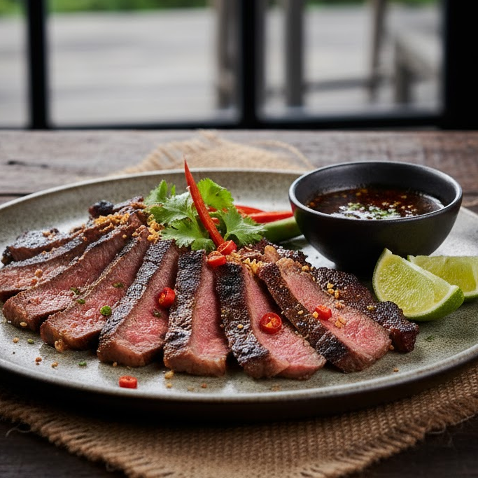 easy-menu-for-party-Crying-Tiger-grilled เมนูปาร์ตี้ง่ายๆเสือร้องไห้