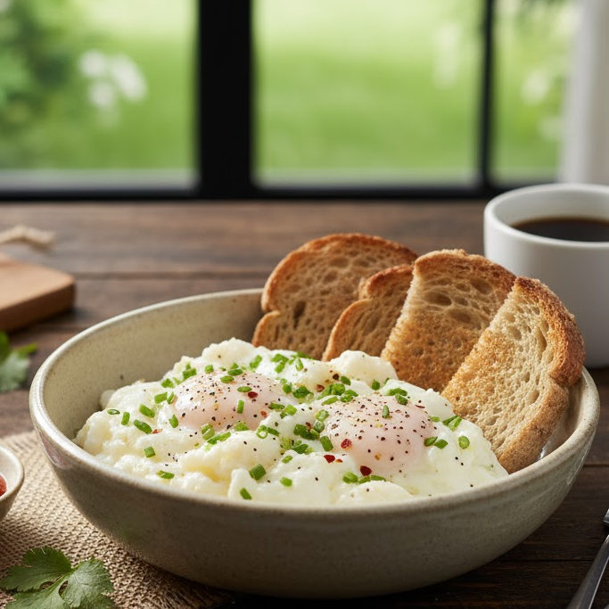 เมนูอาหารปาร์ตี้สุขภาพดีขนมปังไข่คนไร้น้ำมัน