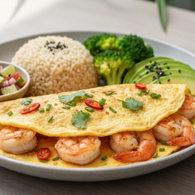 เมนูอาหารปาร์ตี้สุขภาพดีไข่เจียวกุ้ง