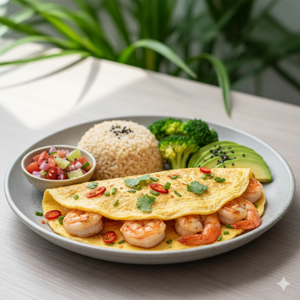 เมนูอาหารปาร์ตี้สุขภาพดีไข่เจียวกุ้ง