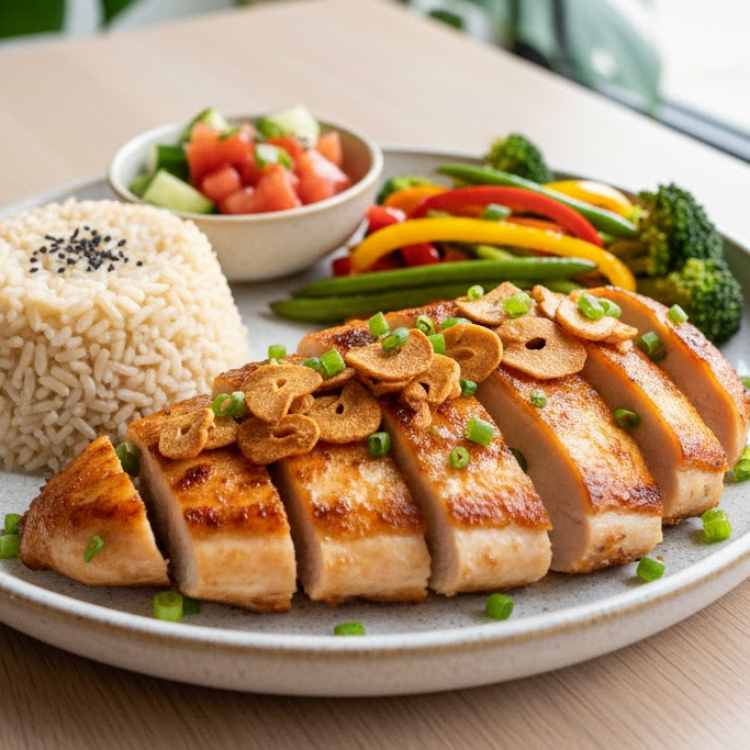 เมนูอาหารปาร์ตี้สุขภาพดีอกไก่ทอดกระเทียม