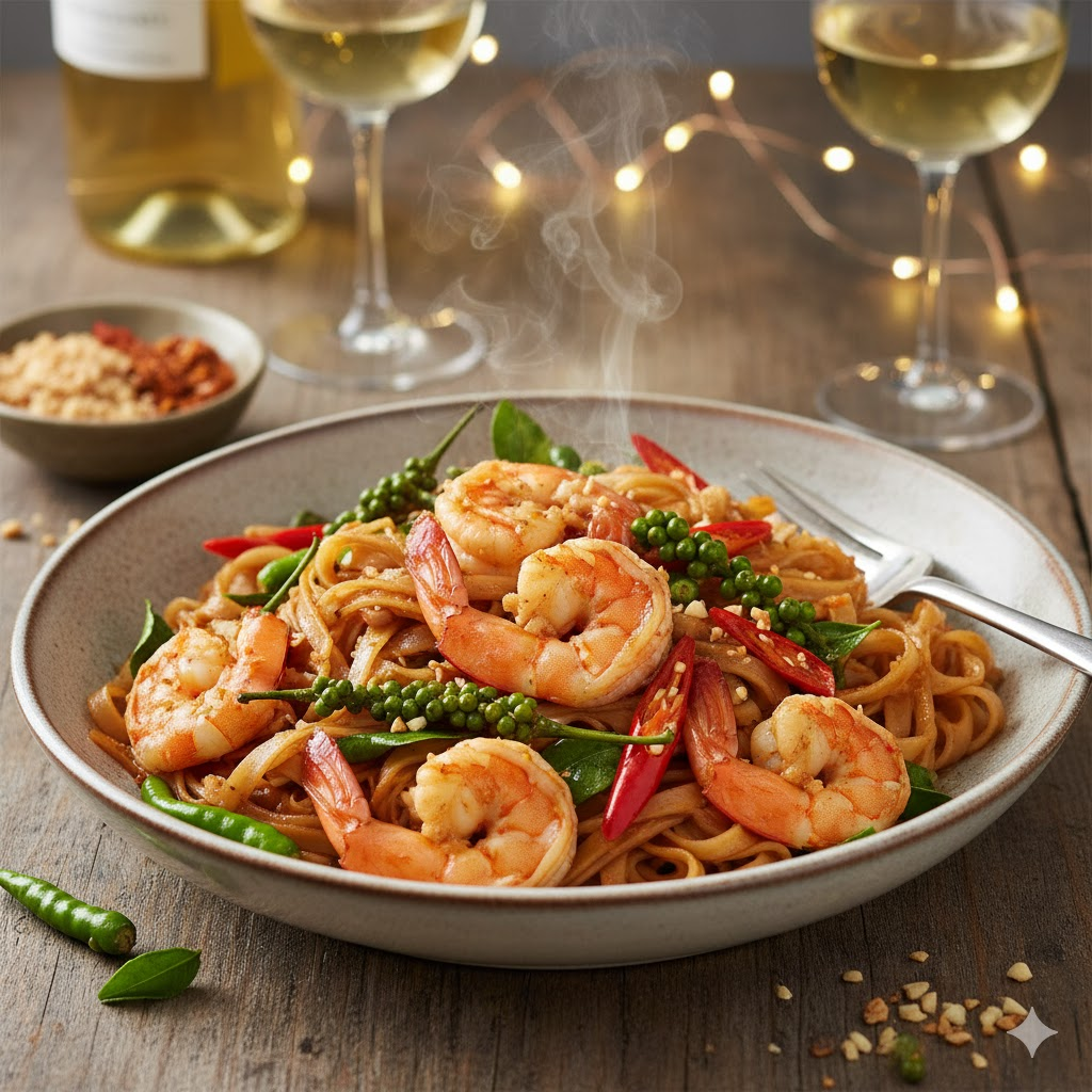 เมนูอาหารปาร์ตี้สุขภาพดี ผัดขี้เมากุ้ง