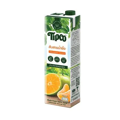 tipco-orange-juice น้ำส้มสายน้ำผึง 100% 1 ลิตร ทิปโก้