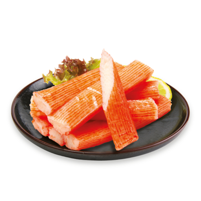 luck-crab-stick LUCKY ผลิตภัณฑ์เนื้อปลาทะเลบดปรุงรส ปูอัดแท่ง ขนาด 500 กรัม