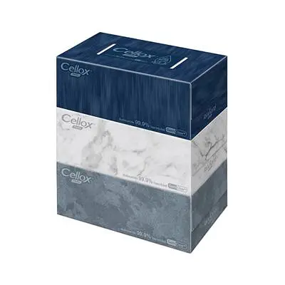 cellox-facial-tissue-decor CELLOX กระดาษเช็ดหน้า รุ่น Decor 135 แผ่น/กล่อง (แพ็ค 3 กล่อง)