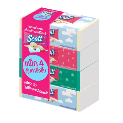 SCOTT กระดาษชำระ หนา 3 ชั้น รุ่น clean care (แพ็ค 32+8 ม้วน)