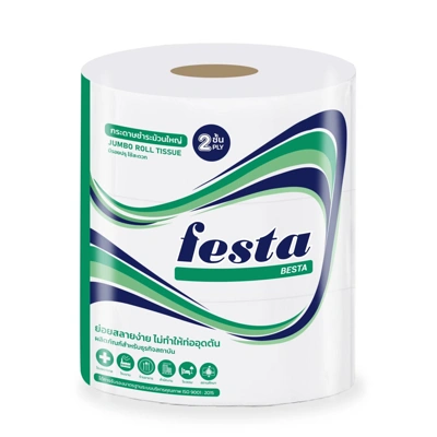 กระดาษชำระจัมโบ้โรล 2 ชั้น 275m. (1x3) เฟสต้า เซฟวี่