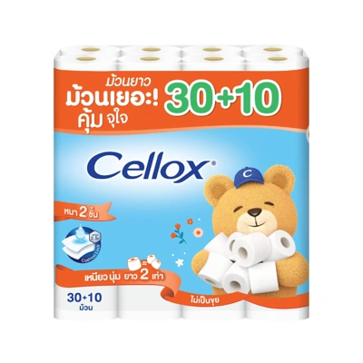 CELLOX กระดาษชำระ Double Roll (แพ็ค 30+10 ม้วน)