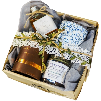 GIFTNGO กระเช้าของขวัญ Neutral Set E GIFTNGO น้ำตาล S (ของขวัญเพื่อสุขภาพ)