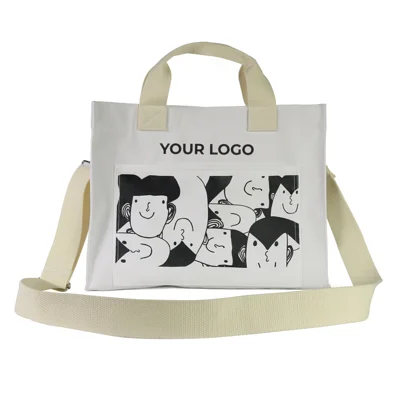 กระเป๋าผ้าอเนกประสงค์ BAG-A-07 ขนาด 33x25x9 ซม. พร้อมโลโก้