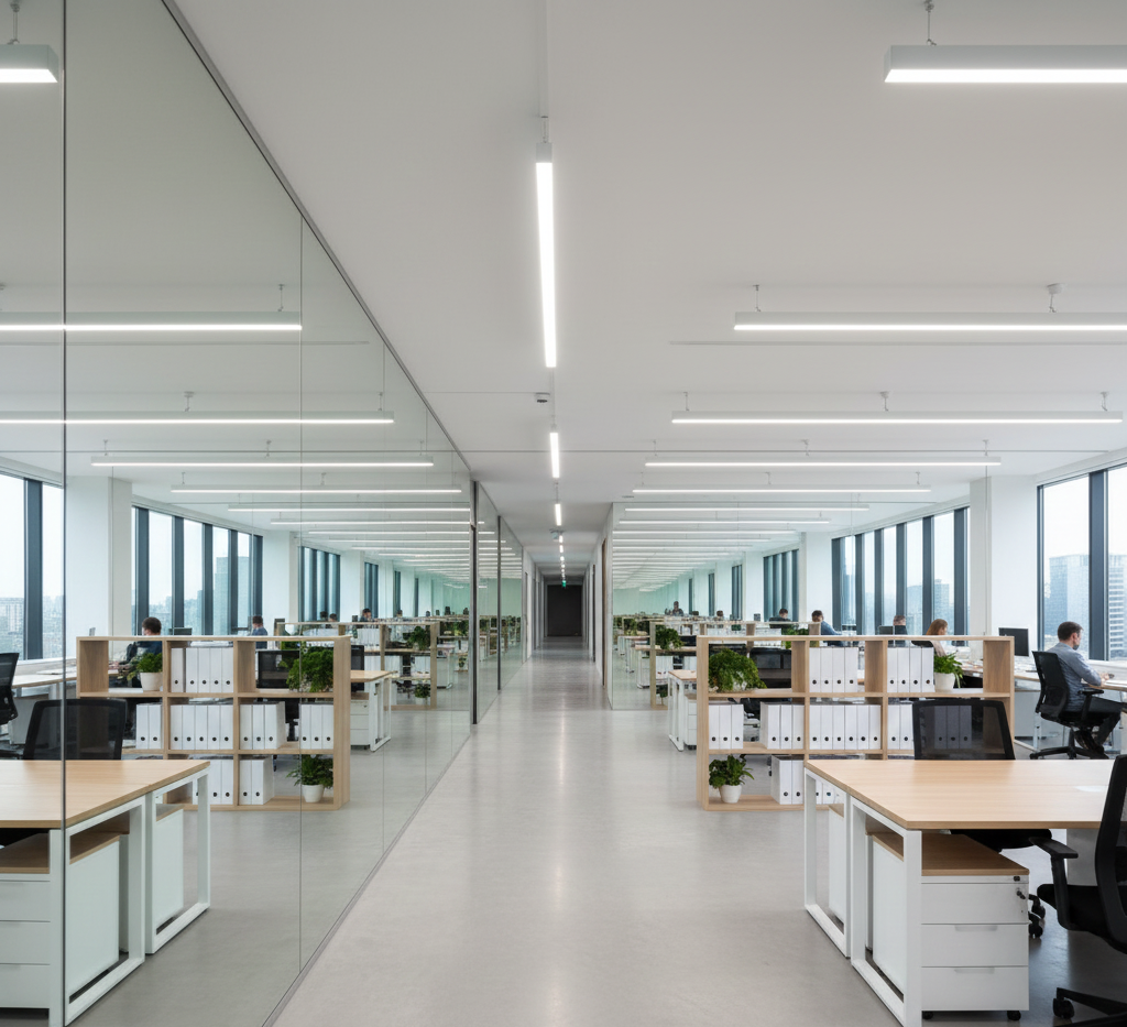 ออกแบบออฟฟิศ ขนาดเล็ก ใช้กระจกเงาช่วยหลอกตา