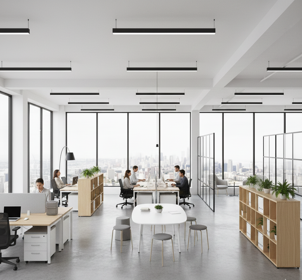 ออกแบบออฟฟิศขนาดเล็ก ใช้เฟอร์นิเจอร์แบบลอยตัว