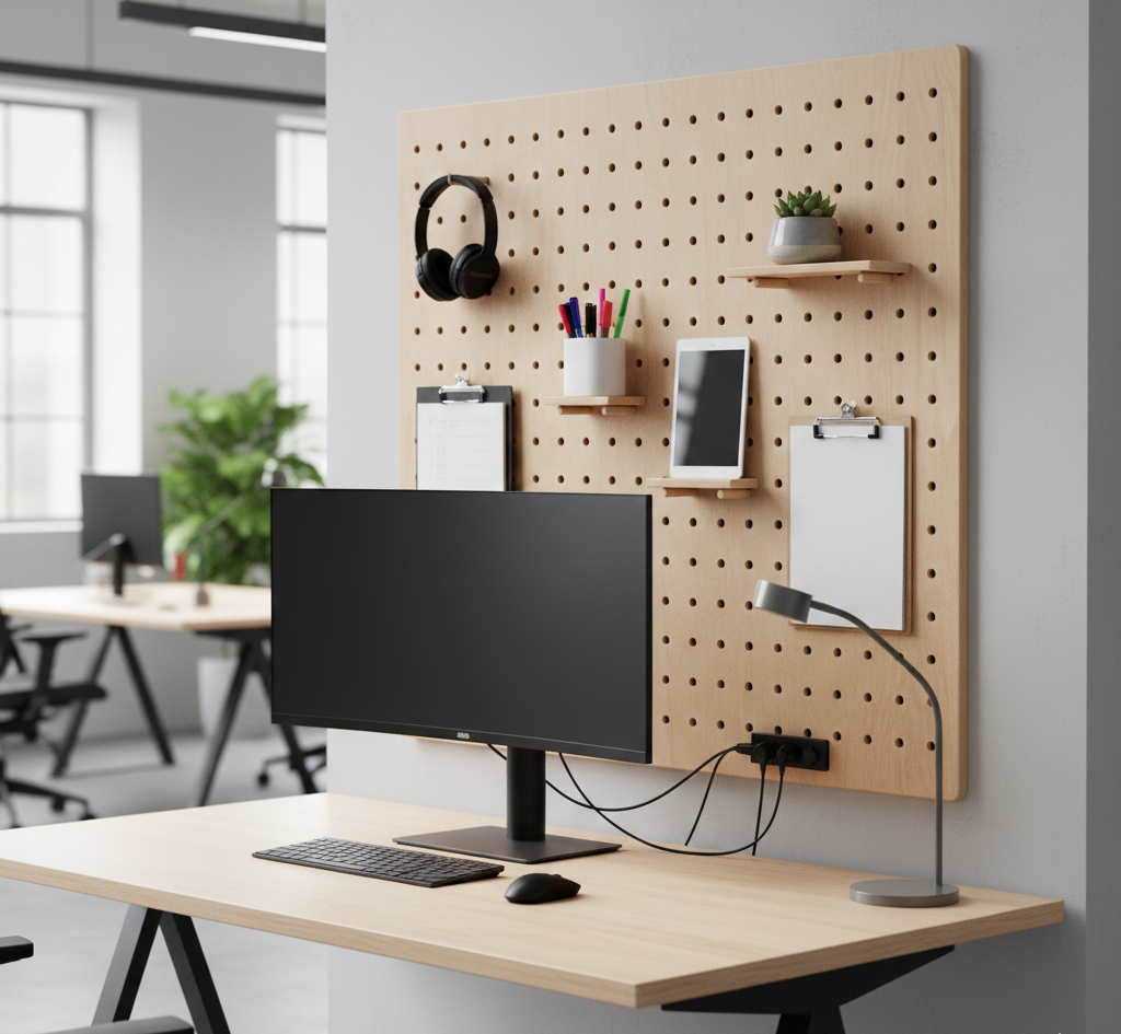 ออกแบบออฟฟิศ ขนาดเล็ก ติดตั้งบอร์ดจัดระเบียบติดผนัง