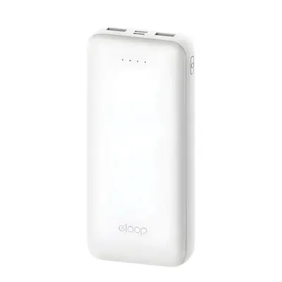 powerbank-eloop-20000mah-white แบตเตอรี่สํารองพกพาสําหรับมือถือ 20000 mAh Eloop E34 โอคาวา E34 ขาว, อลูมิเนียม