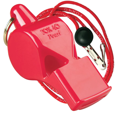 GRAND SPORT นกหวีด FOX40 รุ่น PEARL + สายคล้อง สีแดง